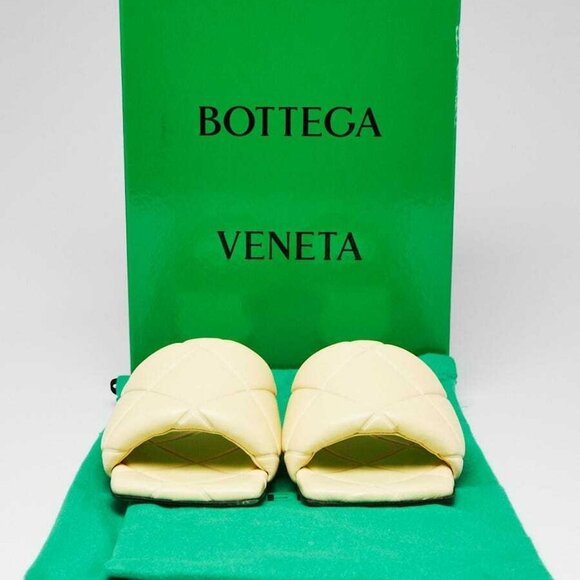 Bottega Veneta Light Yellow Leather The Padded Flat Sandals Size 9/39.5 - Picture 6 of 6